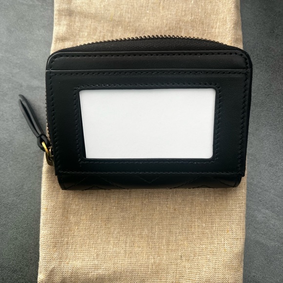 Gucci Black Chevron Marmont Leather Wallet - Picture 6 of 7